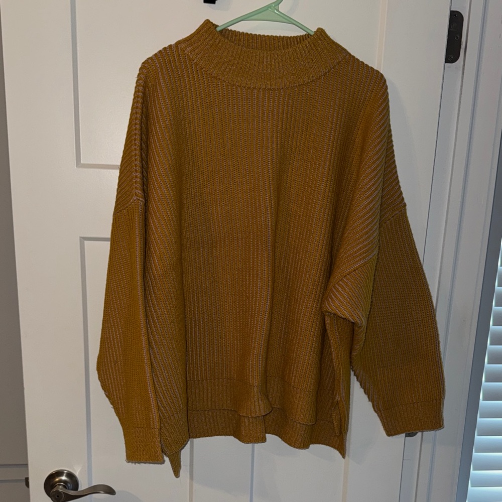 Cozy Mustard Knit Sweater